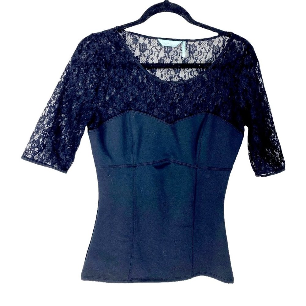 Slimfabulous Black Lace Ultimate Slimming Technology Top M
